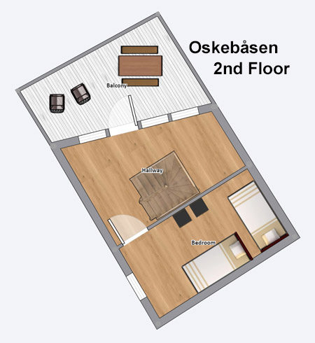 Oksebasen 6 persons 2nd floor